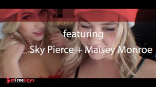 [GetFreeDays.com] Sky Pierce and Maisey Monroe 2 Blonde Canadian Snowbunny Baddies Suprise XMAS BBC Worship Adult Clip July 2023-0