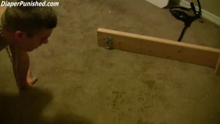 DiaperedonlineBobby Natalia Bobby Diapered Leashed  Cleaning-0