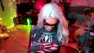  teen | Lara Loxley in 04 Black Cat Symbiote Mirror BJ Facial | facial-9