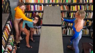 Blowjob A Brunette With Glasses Gave A Cap To A Student In The Library-7