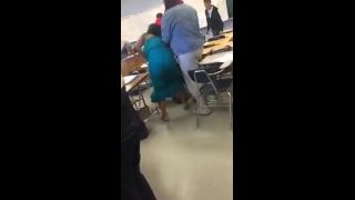 School fight, hair pulling, and tit slip   202-1