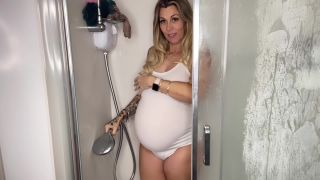 Megan_pkr - Pregnant MILF gets her T-shirt wet - Pregnant-0