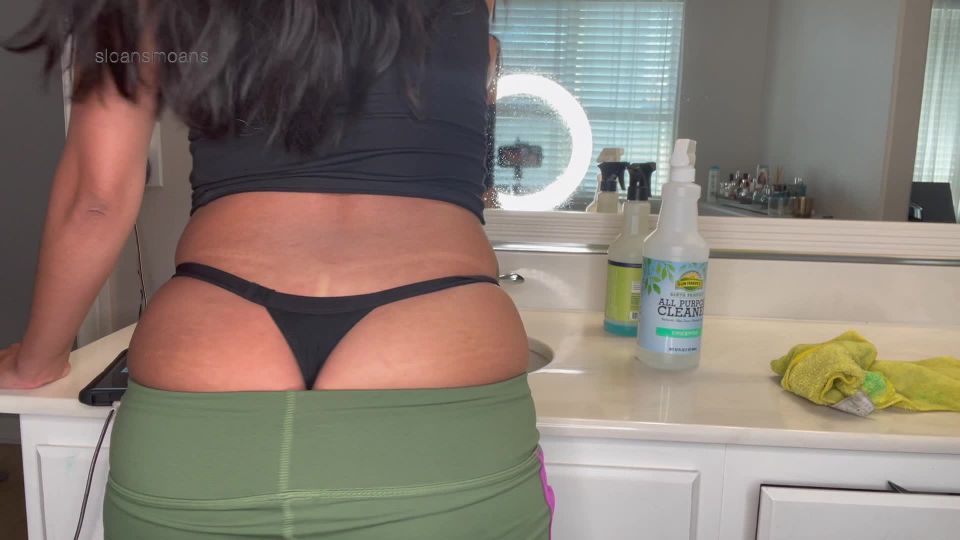 free xxx video 49 muscle femdom Sloansmoans – Whale-Tail Bathroom Cleaning, domination on femdom porn