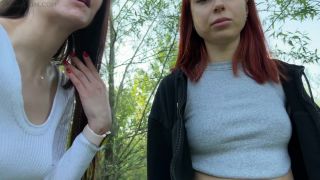 free porn video 20 femdom wife PPFemdom – Two Mistresses Brought You to the Forest to POV Spit and Humiliate You and Then Leave You There, ppfemdom on pov-9