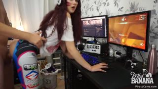 Girl Miss Banana in D.Va having a quickie while gaming on creampie laura gemser hardcore-6