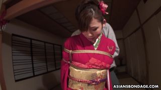 Asians Bondage: Kimono lady Azusa Uemura gets toys and cocks BDSM BigTits!-1