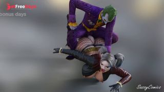 The Joker Fuck Harley Quinn - Massive Cock ANAL - sassyComics-7