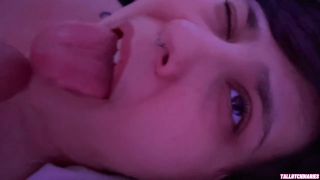 tallbtchdiaries - Cute shorthair tomboy ‍ upclose blowjob and cum swallow before bedtime (2021)-9