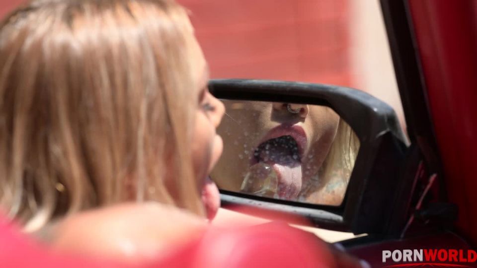 Monika Fox - Post Car Wash DP by the Poolside with Busty Blonde Slut Monika - Anal