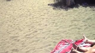 Woman fucked doggy and sucking cock in the beach-3