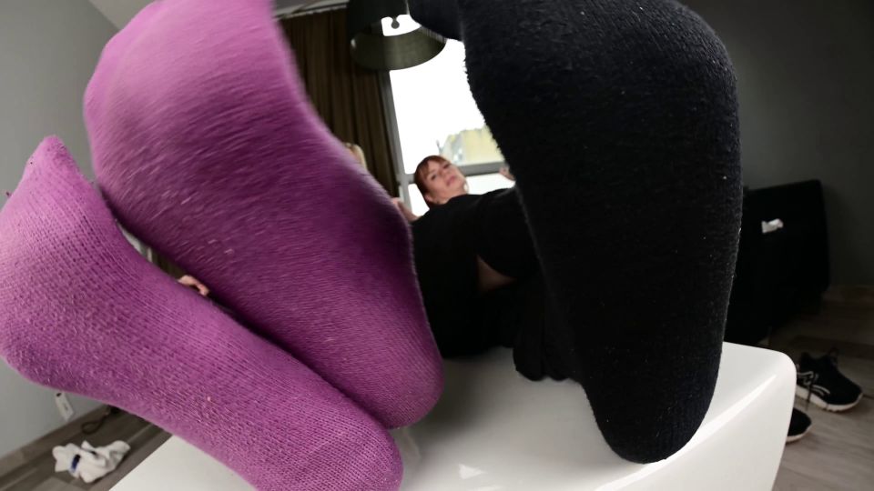  Femdom porn Amateur soles giantess and footjobs: Goddess Charlie and Brookyln Bully - Post Work Shoe Smelling and Sock Worship   Femdom