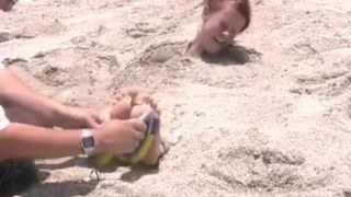 Burried toetied and tickled(Fetish porn)-0