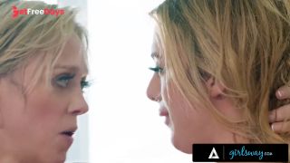 GIRLSWAY - Petite Blonde Ashlyn Angel Caught Horny Stepmom Dee Williams Doing Sex Cam-9