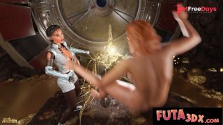 Big Dicked Futa Rescues Brunette Alien Babe and Fucks Her Hard-3