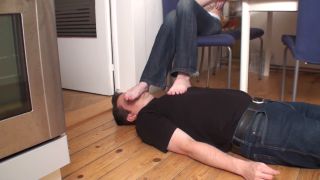 FOOT GIRLS - Foot Smelling On The Ground Of Kitchen Floor - Foot smelling-9