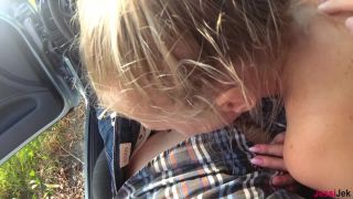 JessiJekMet a Pretty Girl on the Road and Risky Fucked Her Pussy in Public  Huge Creampie JessiJek-3