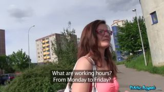 Complete Stranger Gives Nerdy Brunette A Public Creampie Blowjob!-1