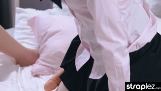 Sexy College Girls Fuck Passionately With A Squirting Strap On-1