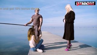 Big Tits Blonde Fucks Cheating Husband in Front of Wife-1