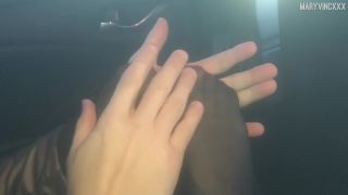 xxx clip 20 Feet Nylon FOOTJOB and Blowjob and Cum on Feet in the Car | skinny | amateur porn amateur first sex-0