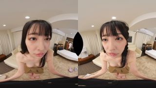 AJVR-228 【VR】興奮するとベロが出ちゃう発情期のメス犬系彼女とヨダレの架け橋たら～りベロキス三昧チ○ポ欲しさにハァハァ舌出しおねだり→常にベロ出しっぱなしでヨダレ垂らしてトロけるイキ顔ガン見対面SEX中出し＆舌上発射ごっくん 森日向子-7