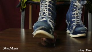 online xxx video 44 Tied Up Cock Beneath My Sexy Jeans Sneakers – Lady Kara on feet porn femdom chastity strapon-8