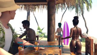 Porn Gameplayz - Sexiest Ebony Fucks Him Good On A Beach! [Family Crush 3D Hentai Gameplay]-0