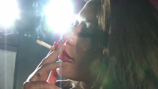 Becky Smokes Corks 120s Topless In A Shirt.-8