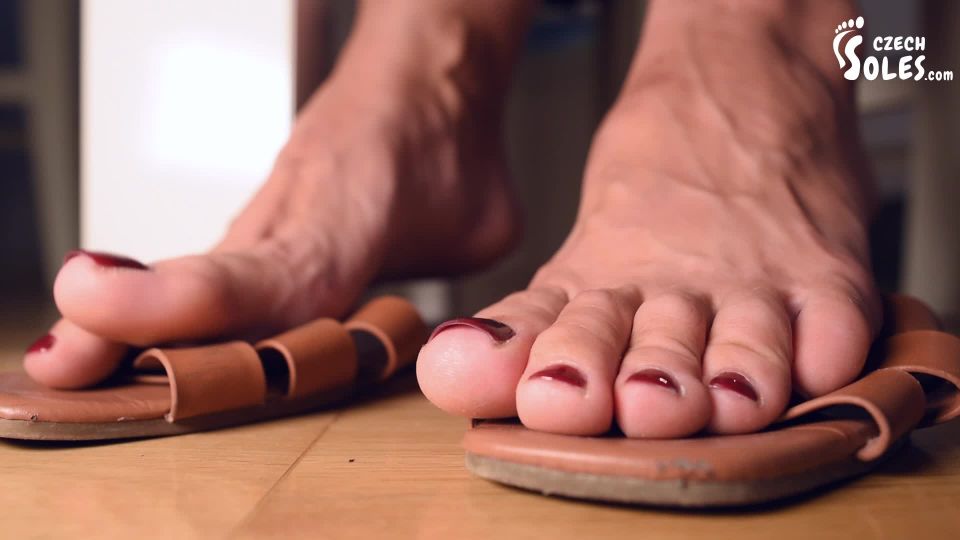 adult clip 29 ekaterina lisina foot fetish czech porn | Worn sandals, bare feet and shoe dangling POV Foot Fetish | femdom pov