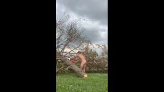 Loganwall () - using my chainsaw in the nude 10-06-2020-3