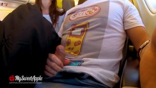 7485 Risky Blowjob In A Plane To Berlin - Mile High Club - Am...-6
