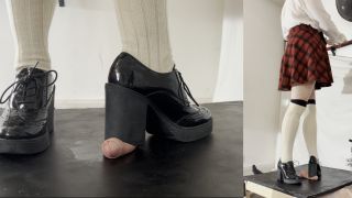 [K2S.CLUB] Mistress Dolores Slave - Demented Schoolgirl Crushing Stomping Shoejob in my and Chunky Patent Brogues - HD 720P-6