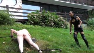 Asian Mistress Nina - Mistress Nina and Natalie Black outdoor session - asian mistress nina on bdsm porn-9