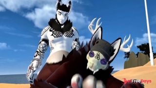 Furry Wendigo Caught on the Beach  VR -3