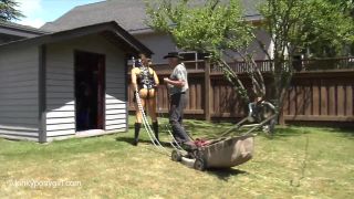 Latex Porn – 8170 – Mow The Lawn – Leathers, femdom bondage sex on fetish porn -9