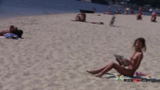 Sexy and nude on a no nudist  beach-1
