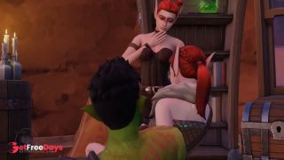 Orc and 2 elven girls in a cave, part 4-1