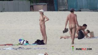 Naomi - Naturist strand female  posing-3