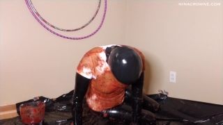 online clip 44 Nina Crowne – Sploshing in Latex, kik femdom on fetish porn -2