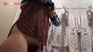 Sexy milf tries on panties. Watching a hairy MILF, hairy pussy, big tits, big ass-8