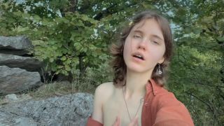 Cute Nonbinary Masturbation Hike Fantasy Dildo Outdoor Orgas-9
