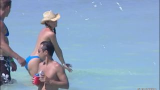 Florida Girls Partying on a Sandbar and  Flashing-0