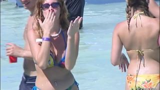 Florida Girls Partying on a Sandbar and  Flashing-2