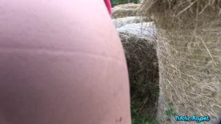 Roll in the Hay with Hot Brunette public Alicia Wild-4