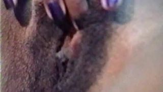 Go In Close As This Black Amateur With A Hairy Pussy Masturbates international -0