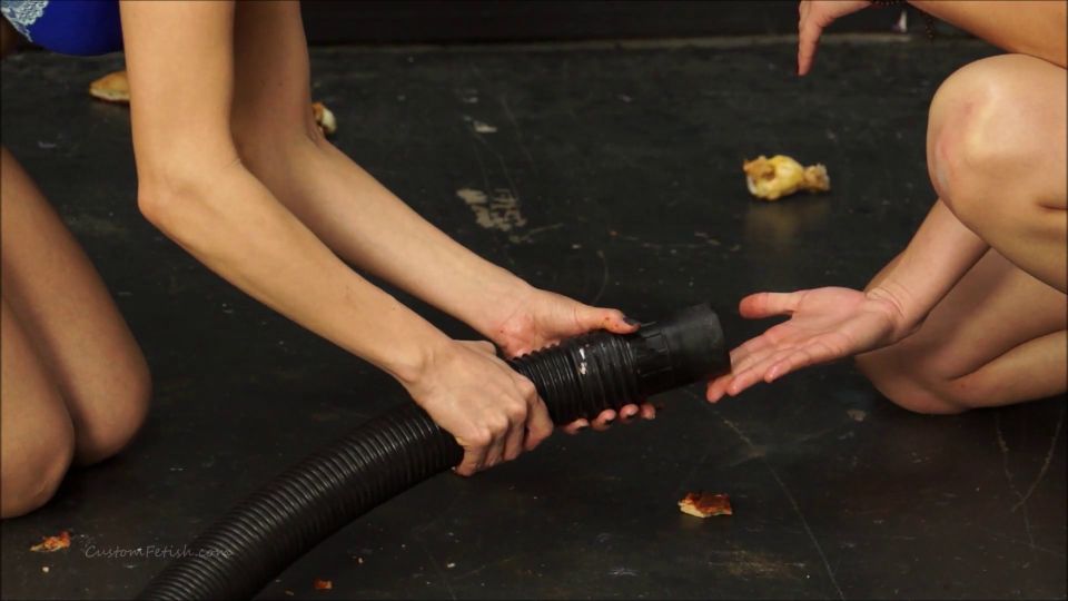 Custom Fetish - Cherri n Alejandra Vacuum Up Food - Fetish