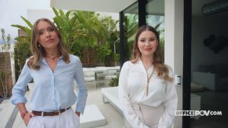 OfficePOV Bliss: Amalia Davis & Angelika's Blonde Encounter-1
