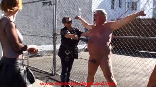Folsom Street Fair - Chain Link Fence PUBLIC Ball Busting CBT public -6
