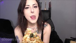 cruel femdom Eating Pizza and Burping – Goddess Eris, eris temple on femdom porn-0