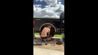 Loganwall () - cleaning up an oil leak with a plumbers crack and showin off the cock too think o 04-05-2020-1